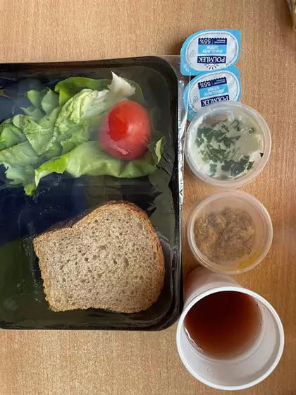 Kolacja: dieta z ograniczeniem łatwoprzyswajalnych węglowodanów (Chorzów, Sosnowiec)
Herbata/kawa zbożowa – chleb graham – margaryna – sałata zielona – szprot w sosie pomidorowym – pasta z twarogu i pietruszki – pomidor
A: GLU PSZ, GLU ŻYT, GLU JĘCZ, RYB, MLE, SEL
Kolacja: dieta z ograniczeniem łatwoprzyswajalnych węglowodanów (Chorzów, Sosnowiec)
Herbata/kawa zbożowa – chleb graham – margaryna – sałata zielona – szprot w sosie pomidorowym – pasta z twarogu i pietruszki – pomidor
A: GLU PSZ, GLU ŻYT, GLU JĘCZ, RYB, MLE, SEL