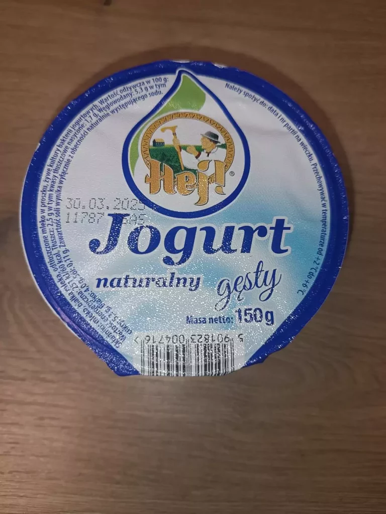 Posiłek nocny: dieta z ograniczeniem łatwoprzyswajalnych węglowodanów (Chorzów, Sosnowiec) 
Jogurt naturalny Hej
A: MLE
