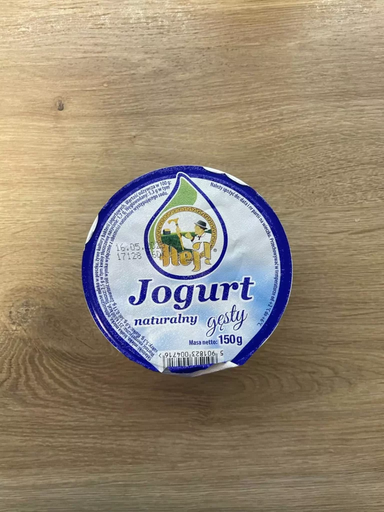 II śniadanie: dieta z ograniczeniem łatwoprzyswajalnych węglowodanów (Chorzów, Sosnowiec) 
Jogurt naturalny
A: MLE
