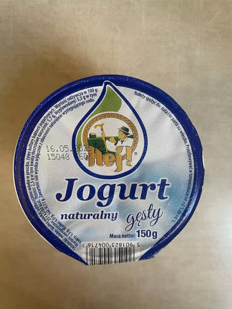 Posiłek nocny: dieta z ograniczeniem łatwoprzyswajalnych węglowodanów (Chorzów, Sosnowiec) 
Jogurt naturalny
A: MLE
