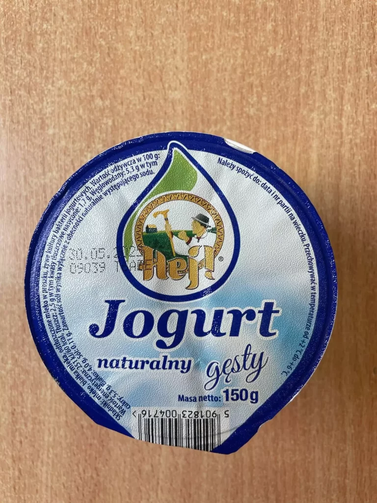 II śniadanie: dieta z ograniczeniem węglowodanów łatwoprzyswajalnych (Chorzów, Sosnowiec) 
Jogurt naturalny
A: MLE 
