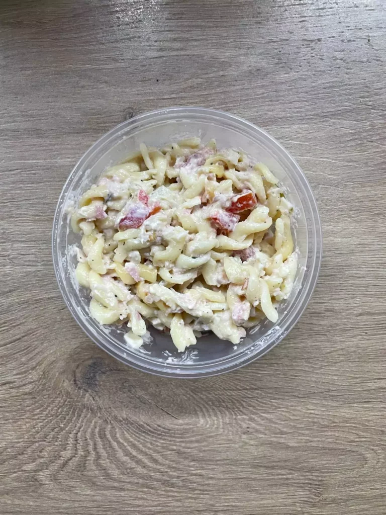 Posiłek nocny: dieta podstawowa (Chorzów, Sosnowiec) 
Sałatka makaronowa z warzywami
A: GLU
