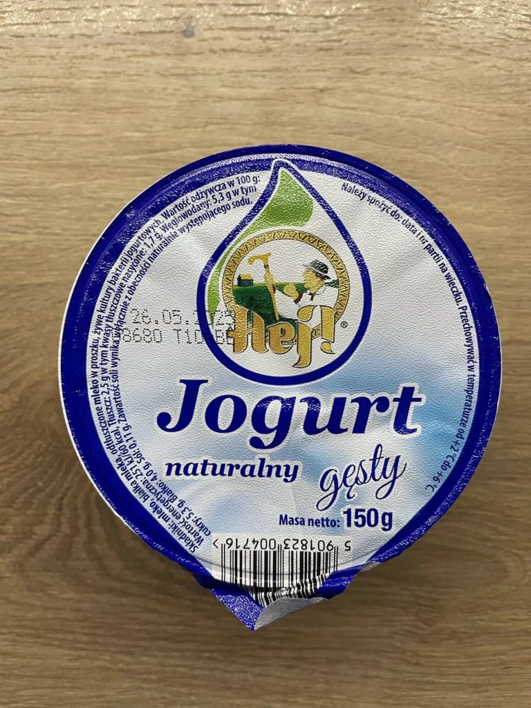 Posiłek nocny: dieta z ograniczeniem łatwoprzyswajalnych węglowodanów (Chorzów, Sosnowiec) Jogurt naturalny
A: MLE 
