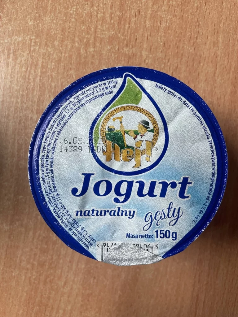 Posiłek nocny: dieta podstawowa (Chorzów, Sosnowiec) Jogurt naturalny 
A: MLE
