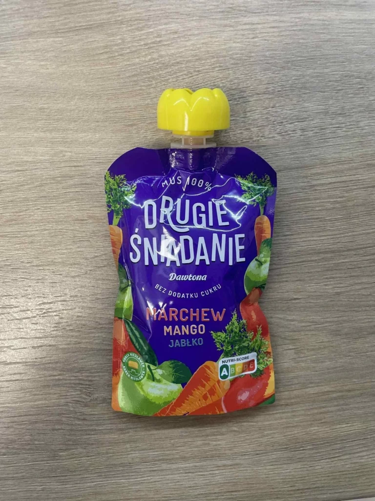 II śniadanie (Sosnowiec, Chorzów): dieta z ograniczeniem łatwoprzyswajalnych węglowodanów Mus owocowy
A: - 
