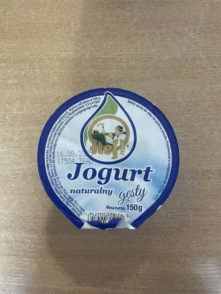 II śniadanie: dieta z ograniczeniem węglowodanów łatwoprzyswajalnych (Chorzów, Sosnowiec) 
Jogurt naturalny
A: MLE 
