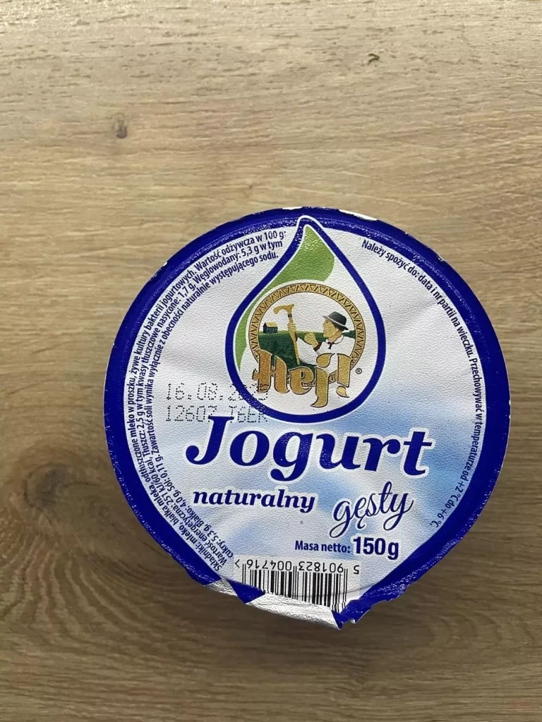 Posiłek nocny: dieta z ograniczeniem węglowodanów łatwoprzyswajalnych (Chorzów, Sosnowiec) 
Jogurt naturalny 
A: MLE 
