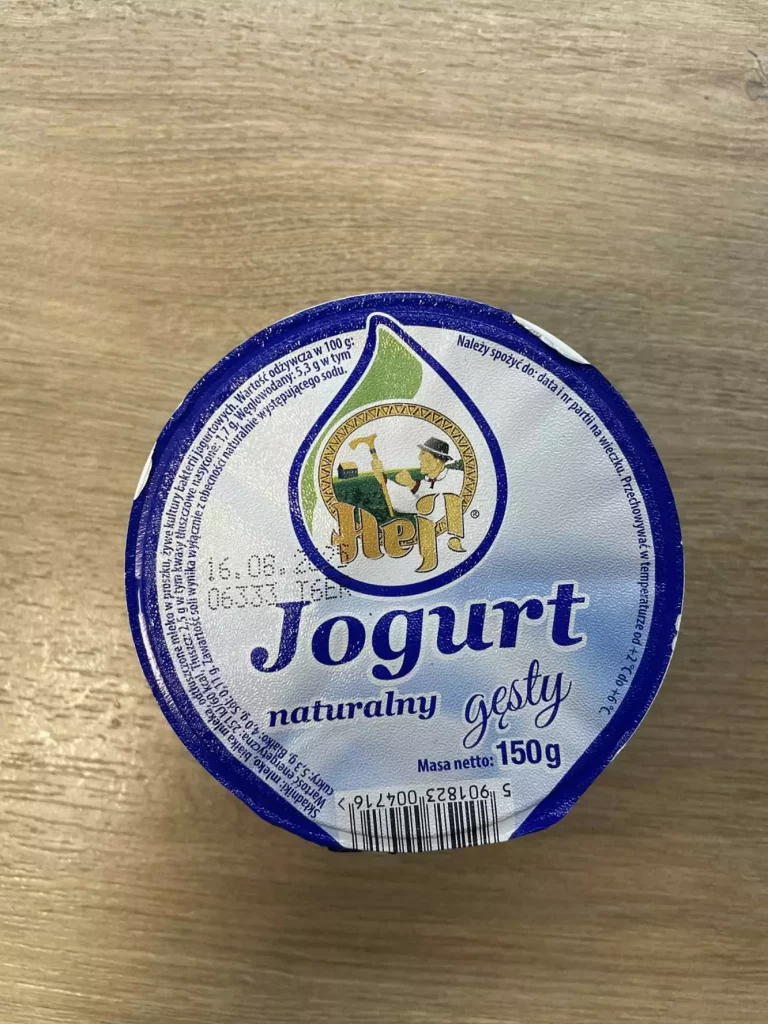 Posiłek nocny: dieta z ograniczeniem węglowodanów łatwoprzyswajalnych (Chorzów, Sosnowiec) 
Jogurt naturalny 
A: MLE 
