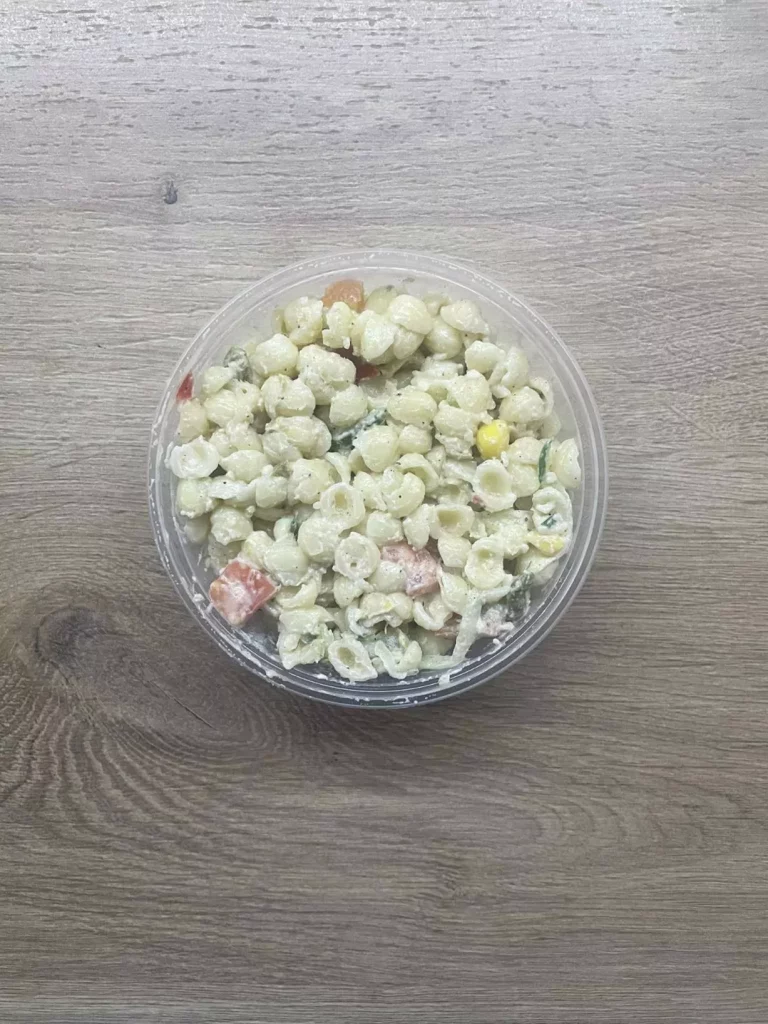 Posiłek nocny: dieta podstawowa (Chorzów, Sosnowiec) 
Sałatka makaronowa z warzywami
A: GLU, JAJ, MLE 
