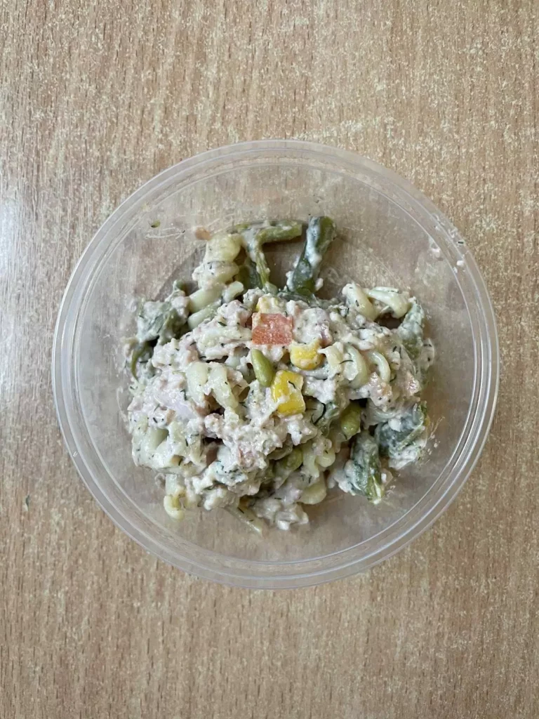 Posiłek nocny: dieta podstawowa (Chorzów, Sosnowiec) 
Sałatka makaronowa z warzywami
A: GLU 
