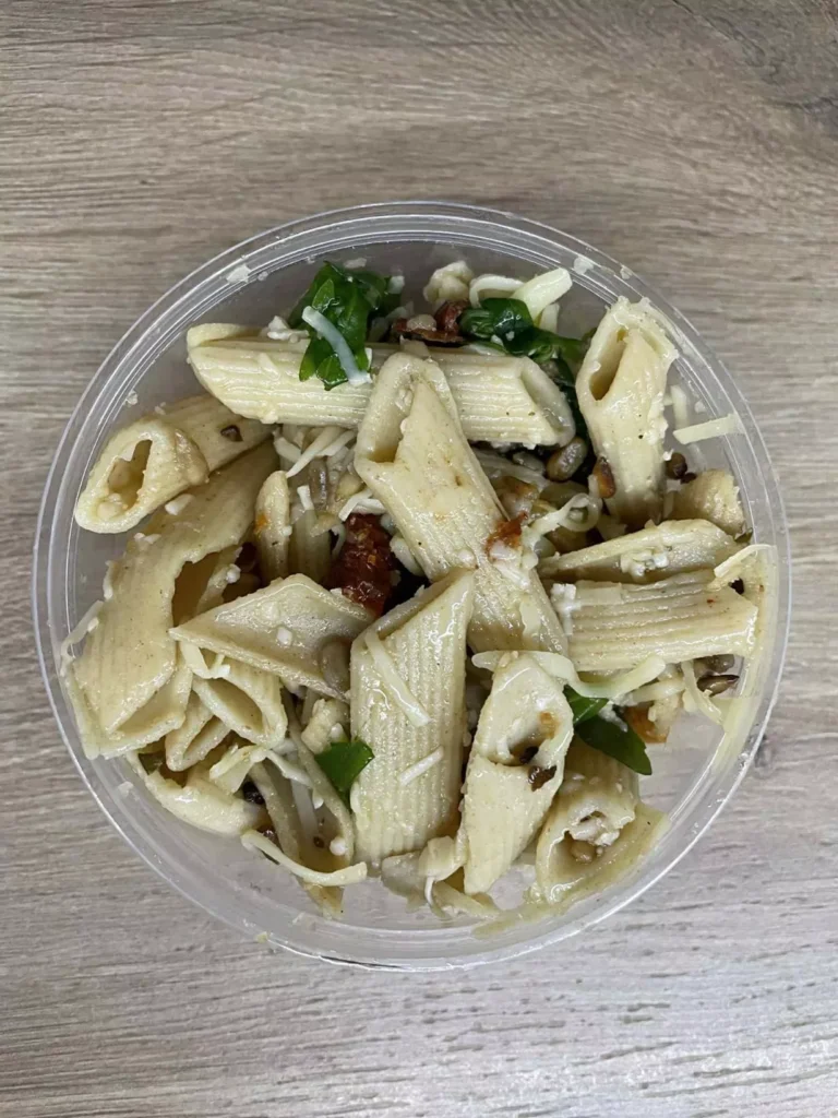 Posiłek nocny: dieta podstawowa (Chorzów, Sosnowiec)
Sałatka makaronowa z warzywami
A: GLU
Posiłek nocny: dieta podstawowa (Chorzów, Sosnowiec)
Sałatka makaronowa z warzywami
A: GLU